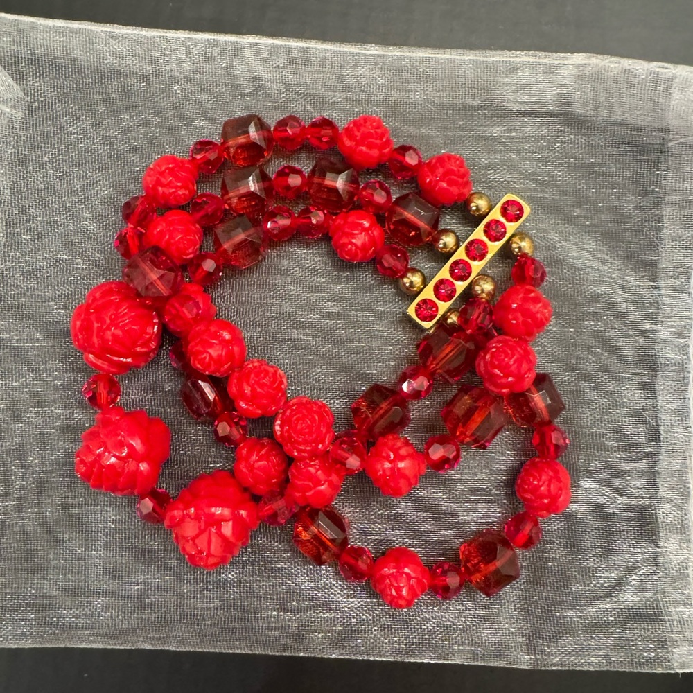 Tarina Tarantino Red Beaded bracelet - Picture 4 of 4